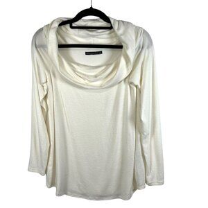 Womens‎ Abercrombie & Fitch White Viscose Long Sleeve Sweater Top Size Large